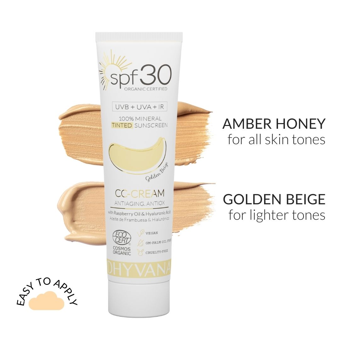 CC Tinted Sunscreen for the Face SPF 30, Amber Honey